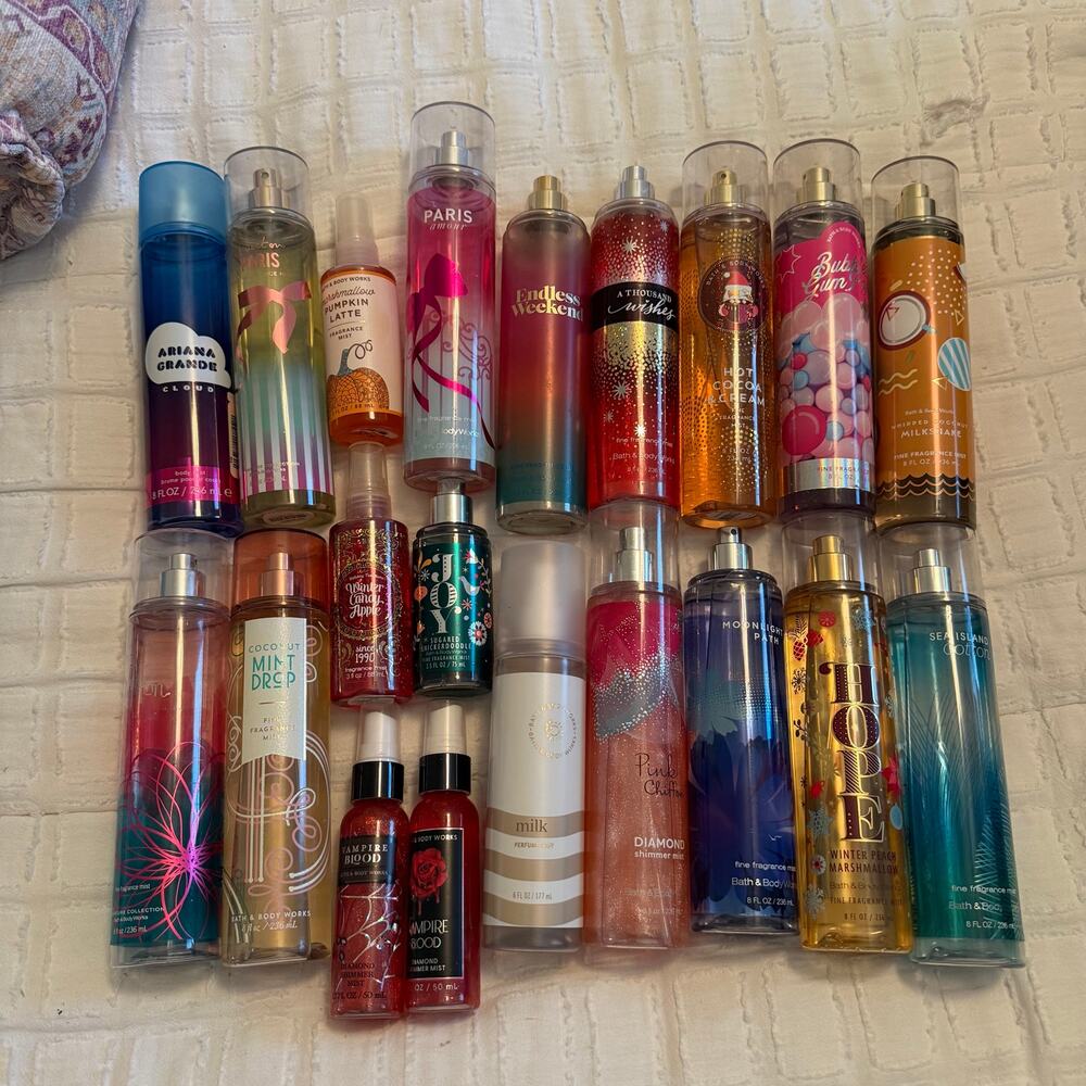Lot of Bath & Body Works Perfume Sprays